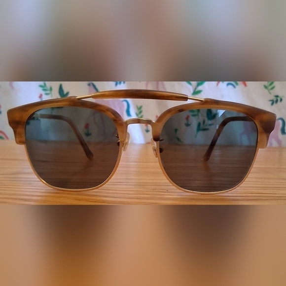 EUC RetroSuperFuture 49er Havana Gold & Tortoise Unisex Sunglass Sunnies Glasses main image 6